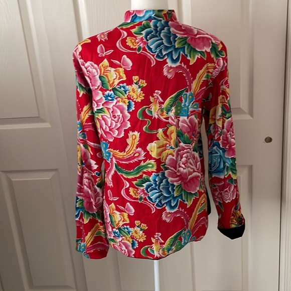 Reversible Velvet/Cotton Mandarin Collar Jacket - Picture 15 of 16